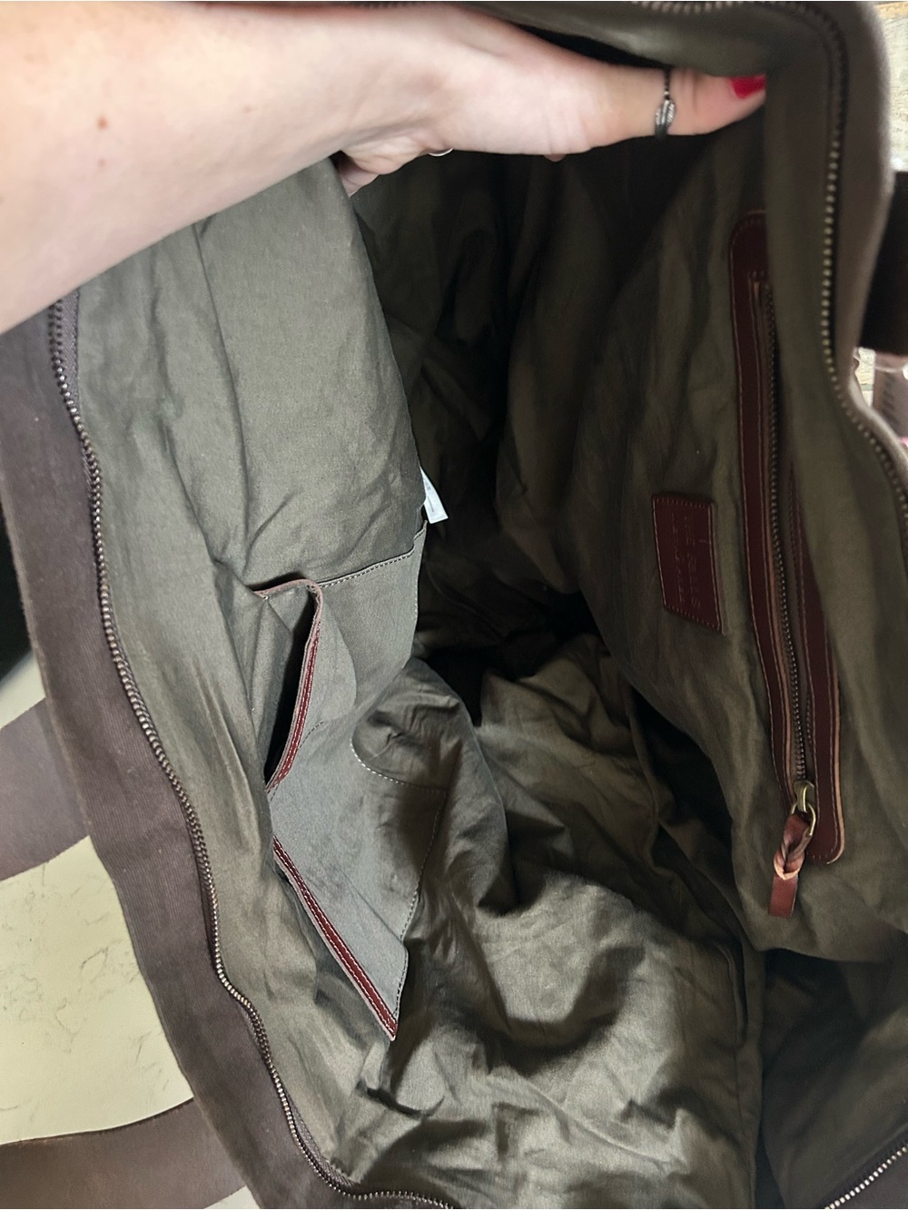 NWT We The Free x The Falls Long Weekend Bag in Olive - Picture 14 of 16